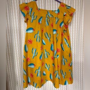 Wrangler Mustard Yellow Cactus Print top
